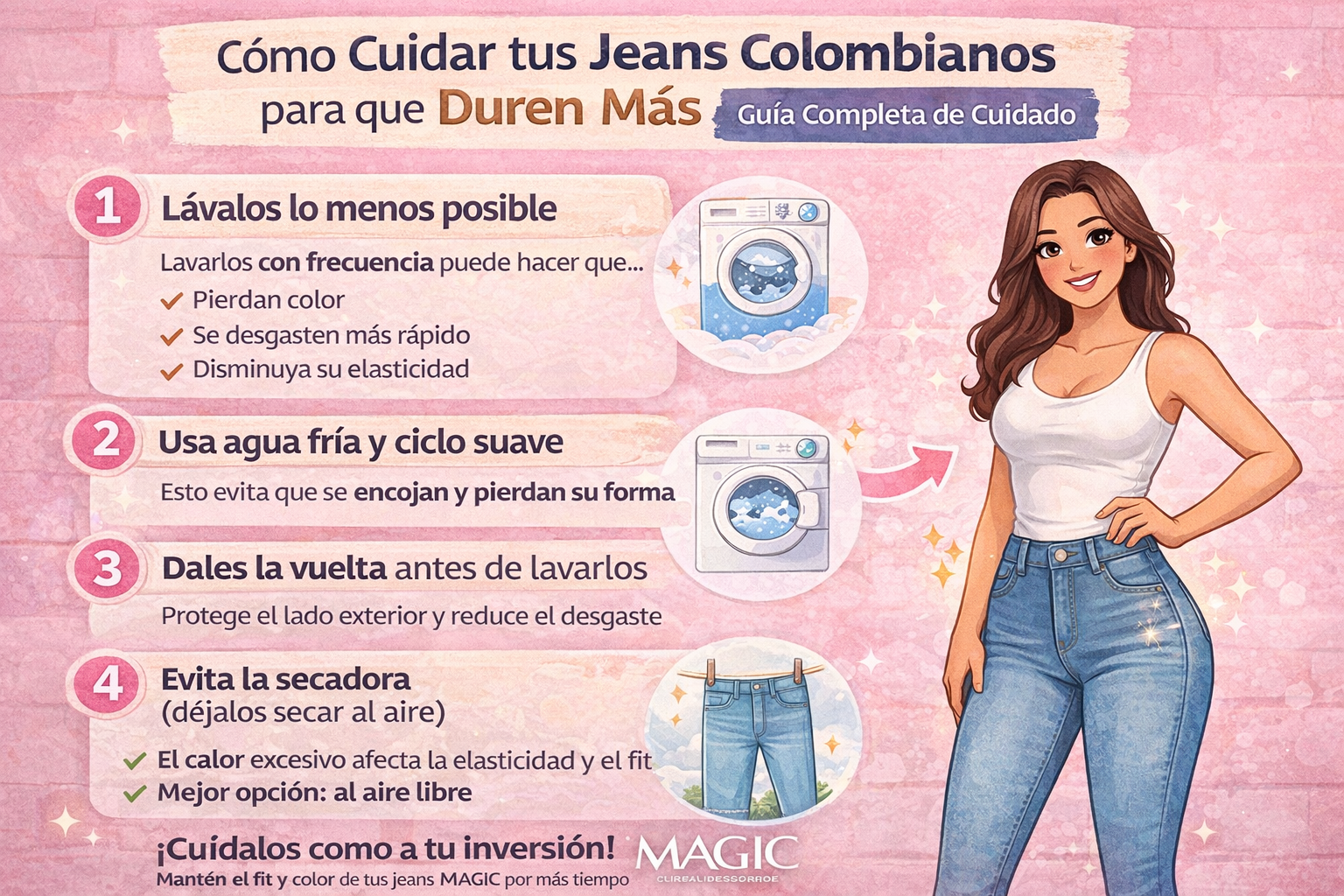 Cómo Cuidar tus Jeans Colombianos para que Duren Más (Guía Completa con MAGIC)