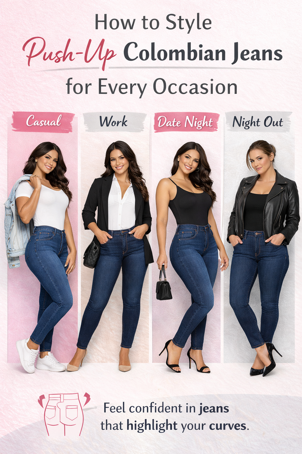 How to Style Push-Up Colombian Jeans for Every Occasion