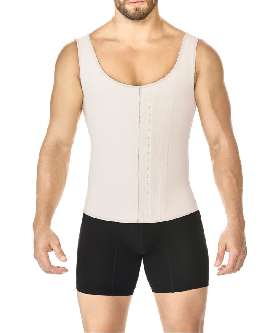Colombian Men's Latex Vest Body Shaper 2-Hook Posture Corrector Back Support – Vest 2033 Ann Chery